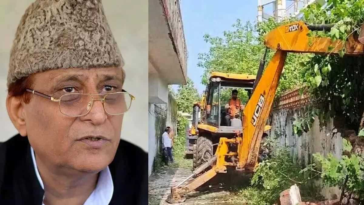 सपा नेता आजम खां के हमसफर रिसॉर्ट पर चला बुलडोजर